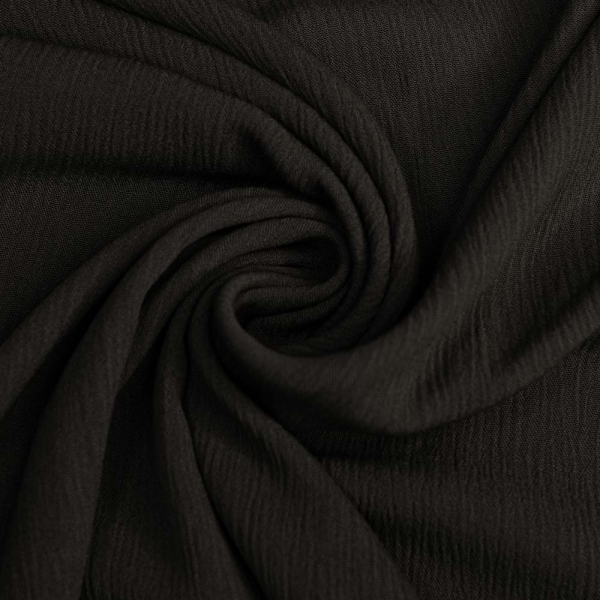 Viskosewebware Crinkle schwarz