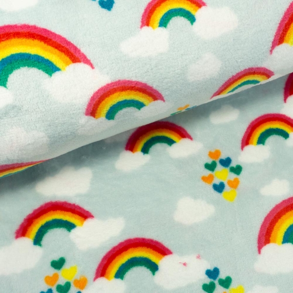 Wellnessfleece Rainbow helles mint
