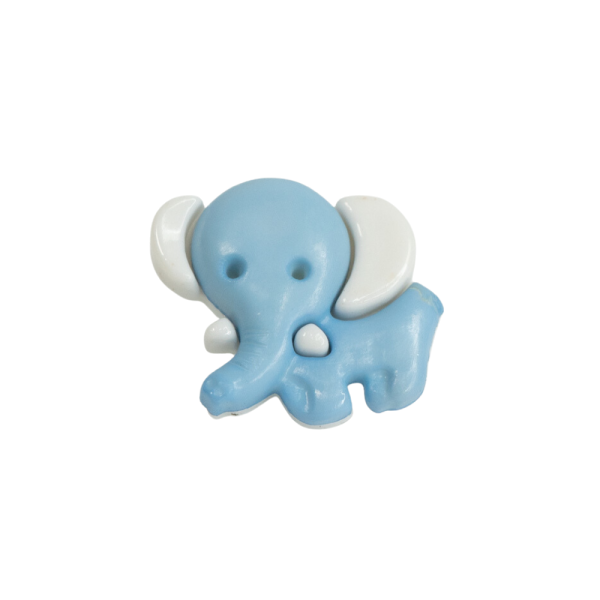 Kinderknopf Elefant 20mm hellblau