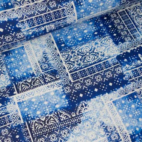 Canvas Oriental royalblau