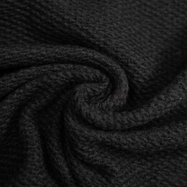 Wollstoff Strick schwarz
