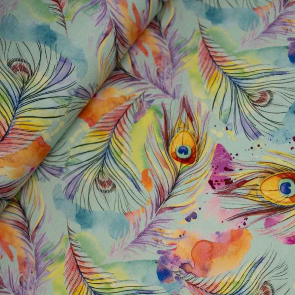 Bamboo Jersey Pfauenfeder mint