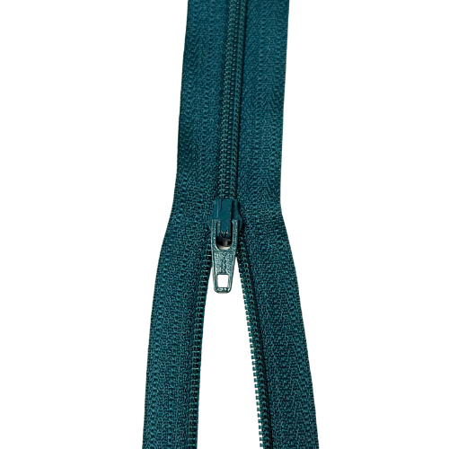 YKK nicht teilbarer Reißverschluss kleine Spirale petrol dunkel 60cm