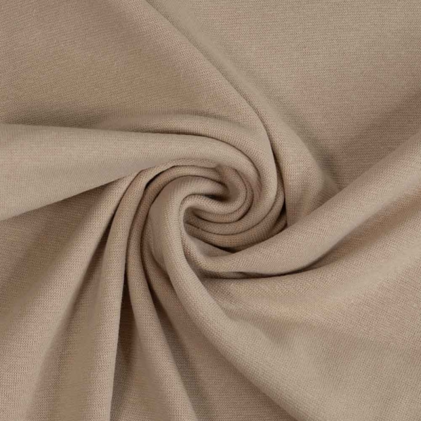 50cm Zuschnitt Feinstrick Bündchen beige