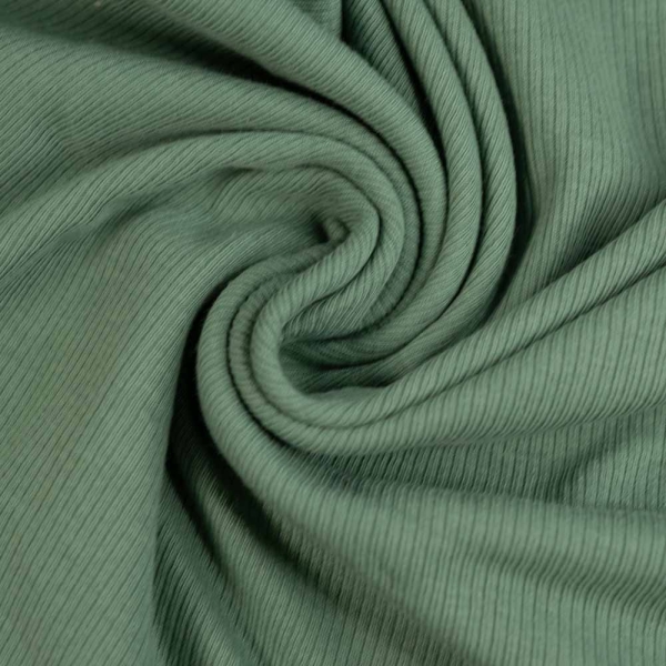 Baumwolljersey Ripp dusty mint