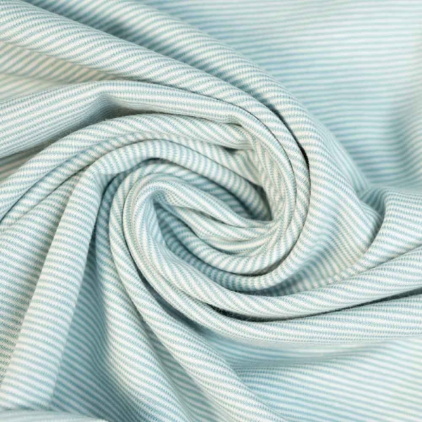 Baumwolljersey Ringelstreifen dusty mint
