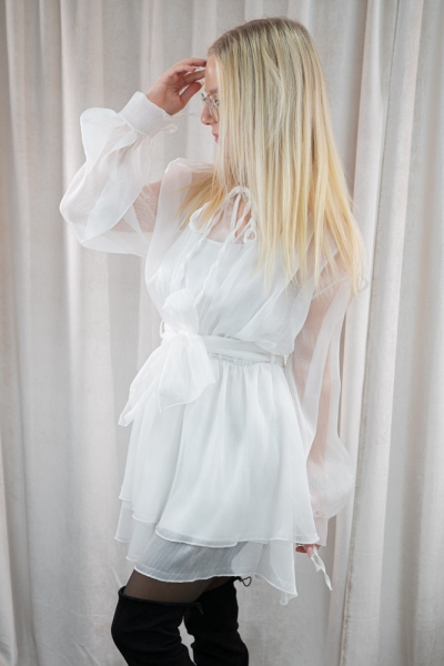 Organza Kleid Tiziana creme