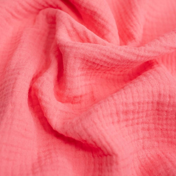Musselin Double Gauze Amelie neonpink