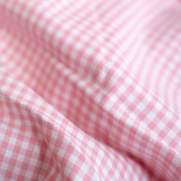 Baumwoll Popeline Karo klein 3mm altrosa