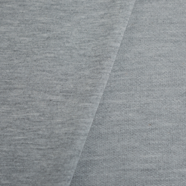 French Terry Sweat Lena hellgrau meliert