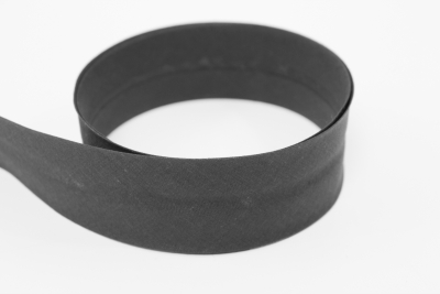 BIG-SAM Schrägband 14mm Baumwolle - 1 Meter Achat Grau