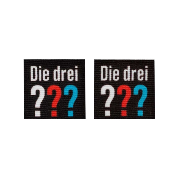 Applikation Die Drei Fragezeichen schwarz