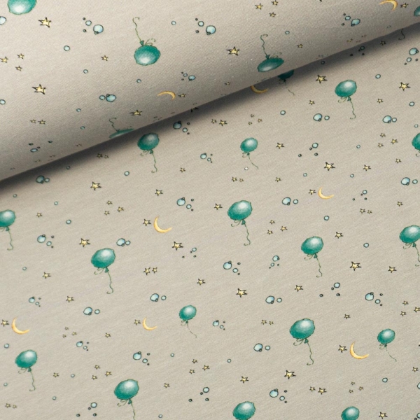 Baumwolljersey Digital Little Balloon taupe-hell