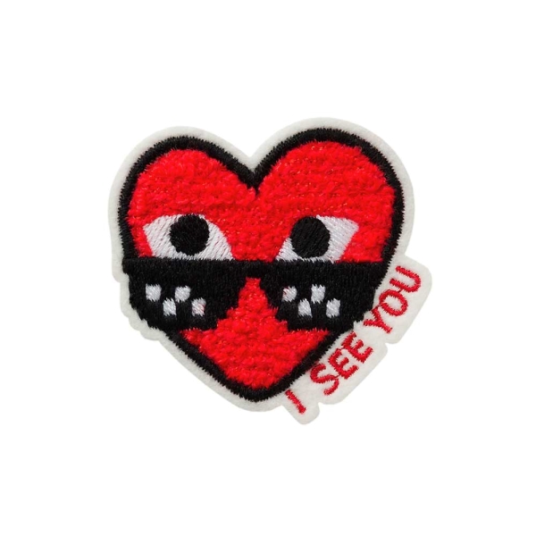 Applikation Herz mit Sonnenbrille I see you