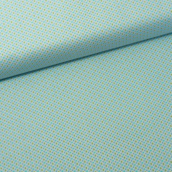 Baumwollwebware Dots All-Over hellblau