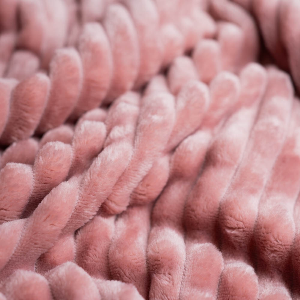 Cord-Look Fleece altrosa hell - Stoffe bei Evlis Needle kaufen