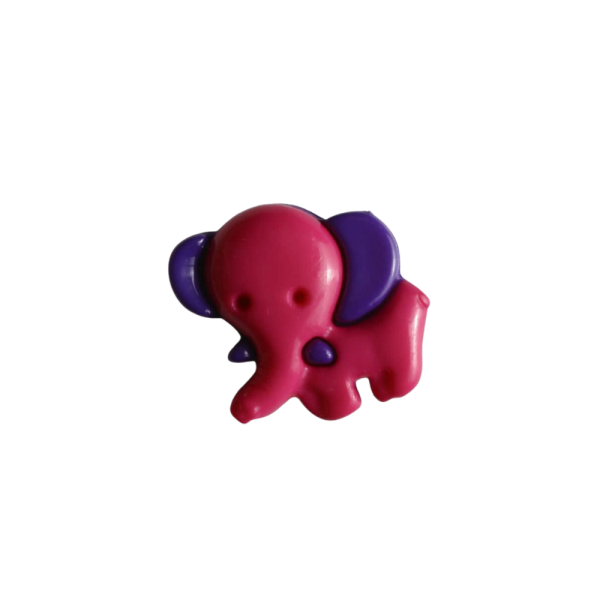 Kinderknopf Elefant 20mm pink