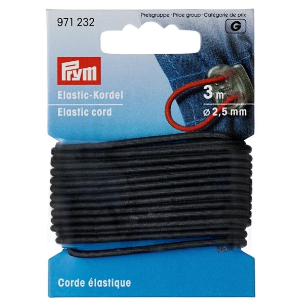 Prym Elastic-Kordel 2,5mm anthrazit