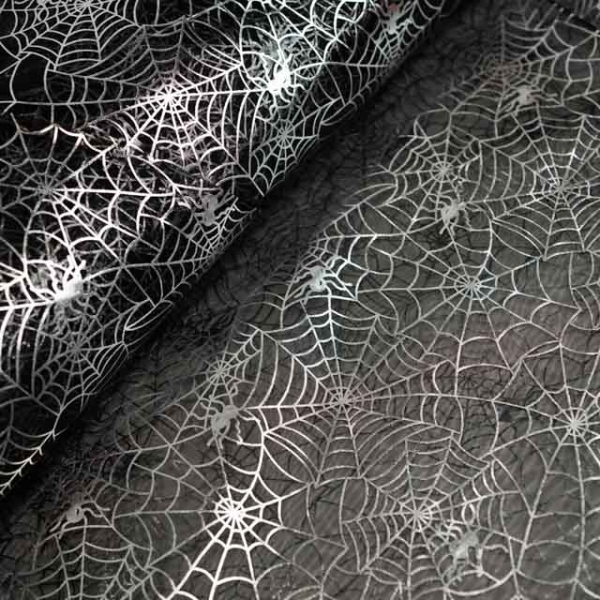 Organza Spinnennetz schwarz