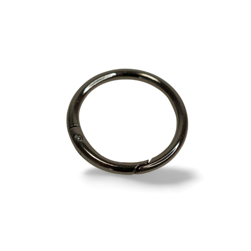 EvLis Metallkarabiner rund schwarz 40mm