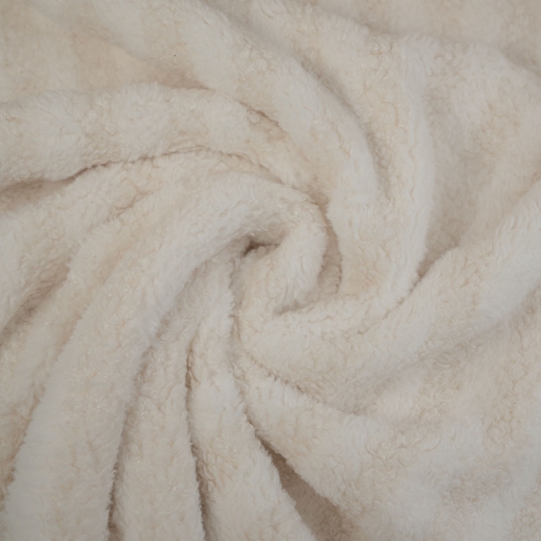 Teddyplüsch Soft Streifen natur