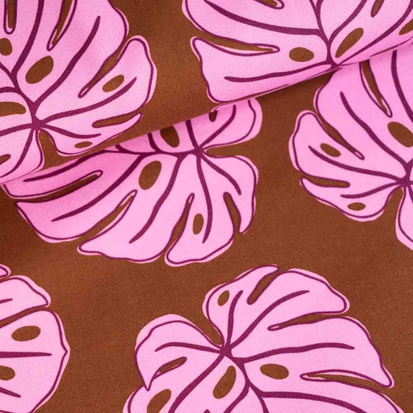 Canvas Blätter camel