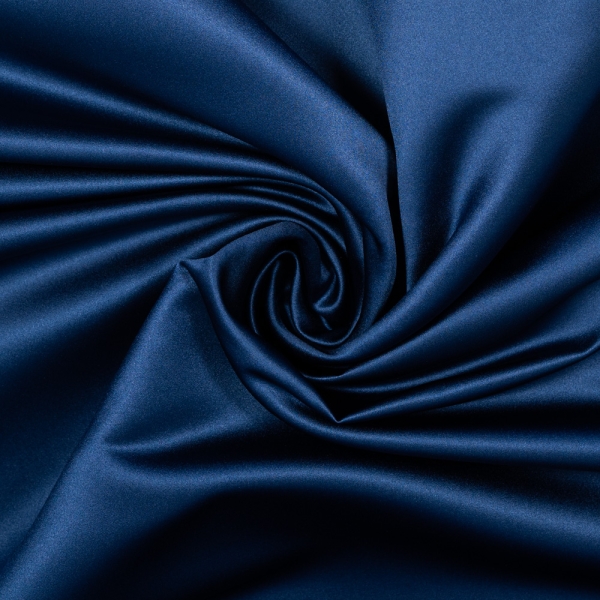 Italienischer Schwerer Festtags Satin navy