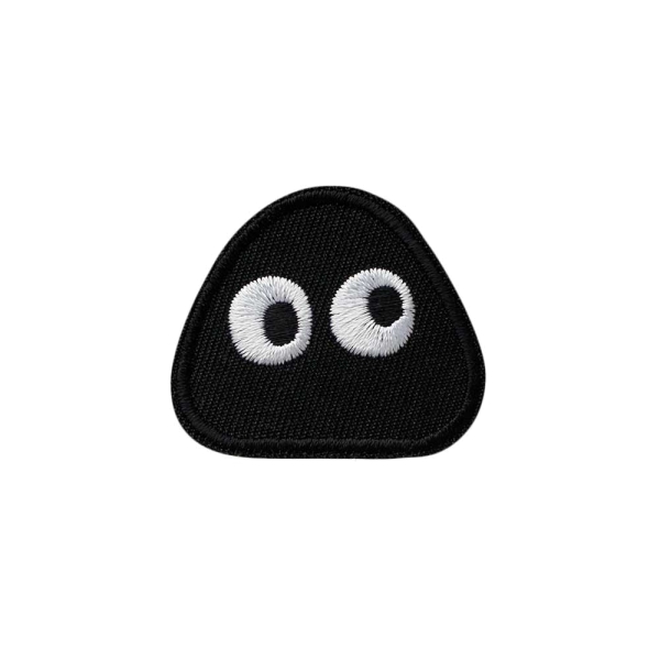 Applikation Form mit Augen schwarz