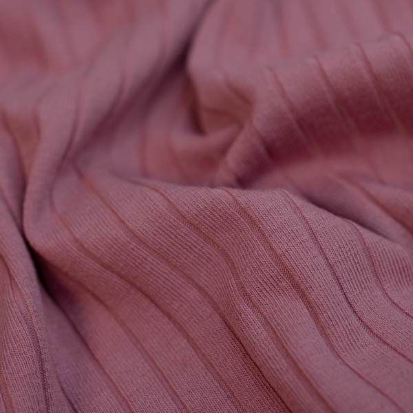 Ripp Baumwolljersey mauve