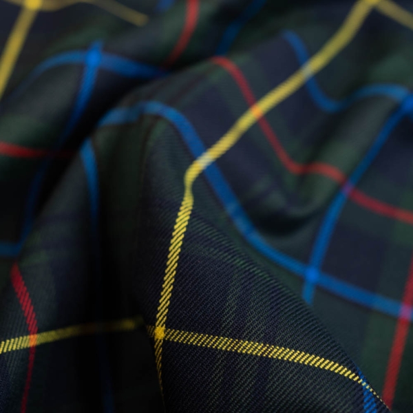 Twill Wool Touch Glenchecks tannengrün