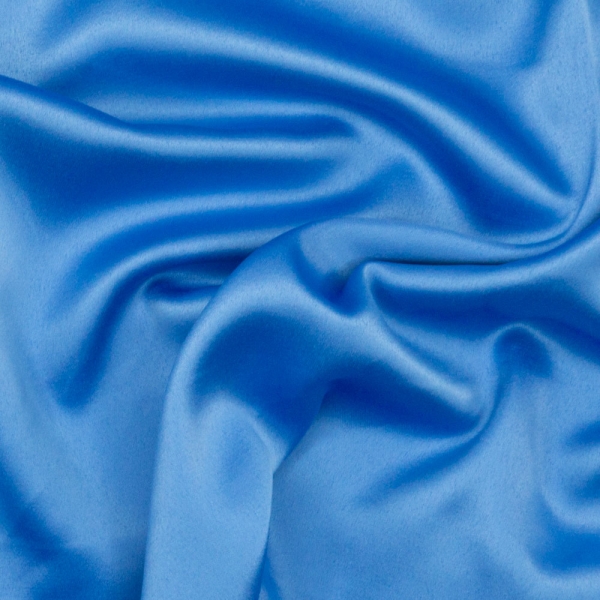 Satin Stretch Glänzend Uni blau