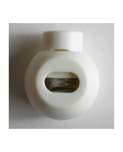 Kordelstopper rund 20mm weiß