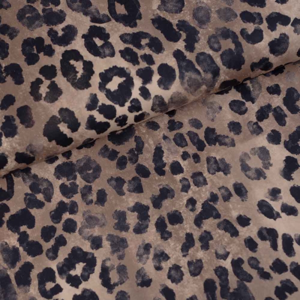 Baumwoll Viskosewebware Leo hellbraun