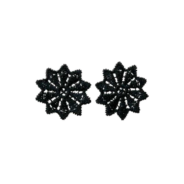 Applikation 2 Sterne schwarz Set