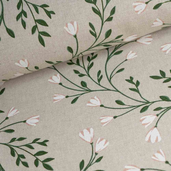 Canvas Blumenranken natur