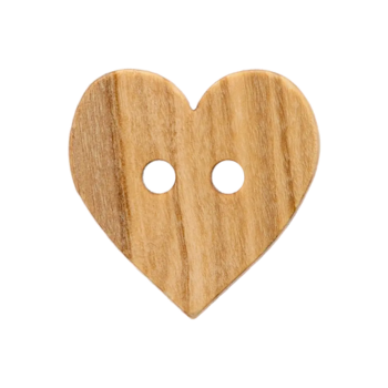 Prym Holzknopf Herz 20mm braun