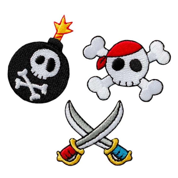 Applikation Piraten Trio, 3 Stk.