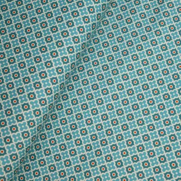 Baumwolljersey Paisley blau