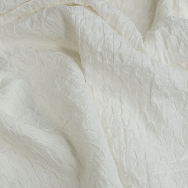 Baumwoll Popeline Crinkle ecru