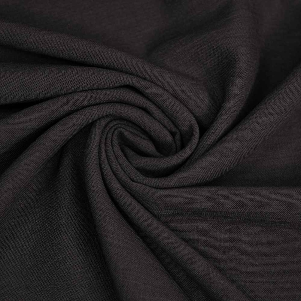 Viskose Leinen Vintage Look schwarz