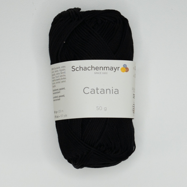 Wollknäuel Baumwolle Catania schwarz