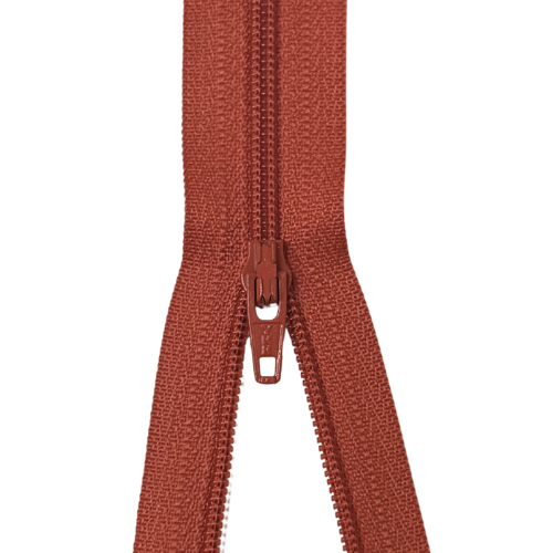 YKK nicht teilbarer Reißverschluss kleine Spirale kupfer 60cm