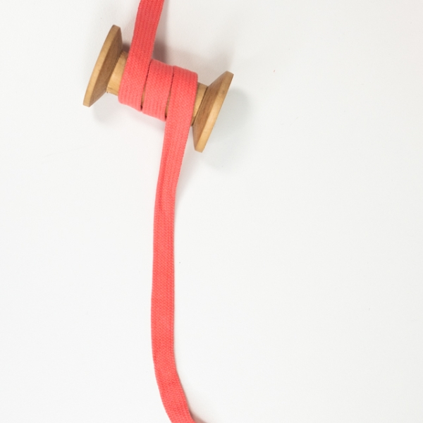 Flachkordel 15mm - Hoodie Kordel coral