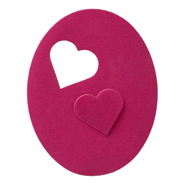 Applikation Stoffflicken pink Herz