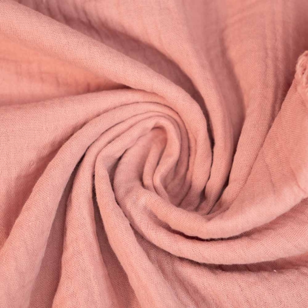 Bio-Musselin Double Gauze Uni oldrose