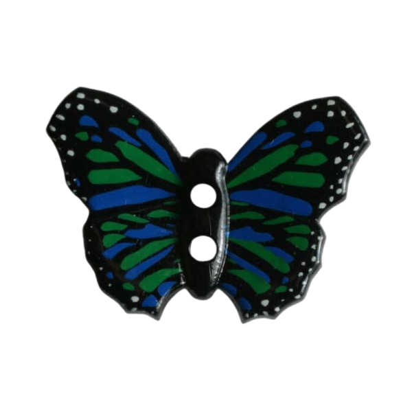 Kinderknopf Schmetterling schwarz 28mm