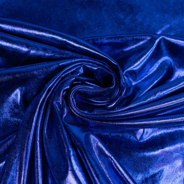 Folienjersey Metallic royalblau