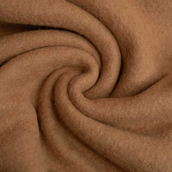 Woll Fleece flauschig hellbraun