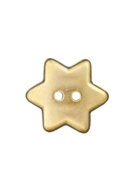 Prym Polyesterknopf metallisiert Stern 15mm gold