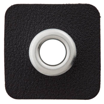 Lederimitat Ösenpatch 30mm schwarz